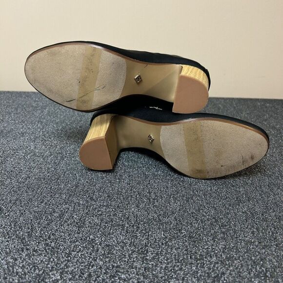 Nanette Lepore Black Ankle Boot 7.5 Belize Floral Embroidered Whimsigoth‎ - Picture 6 of 10